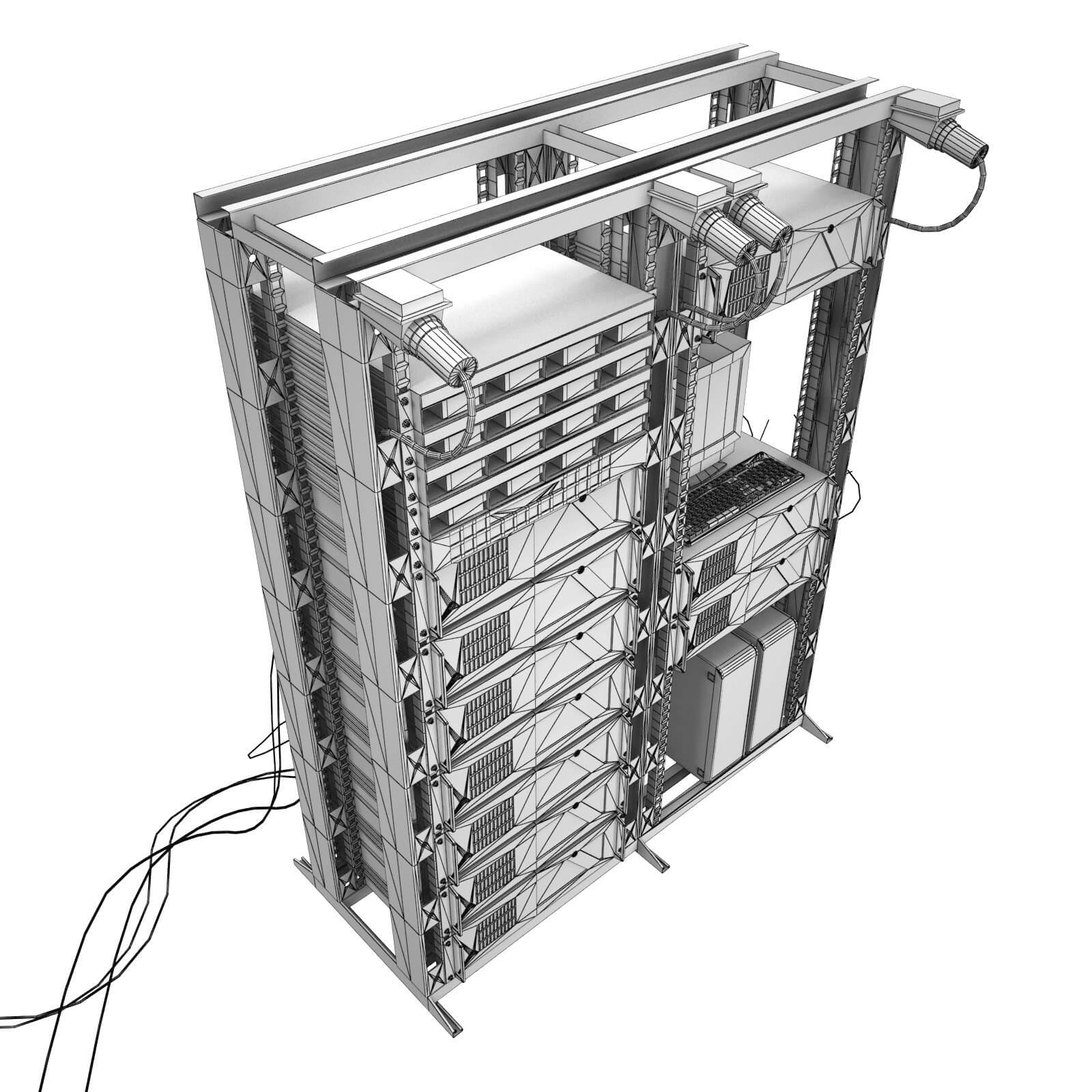 Data Server System Equipment 1 - 3D Model by virtual3d