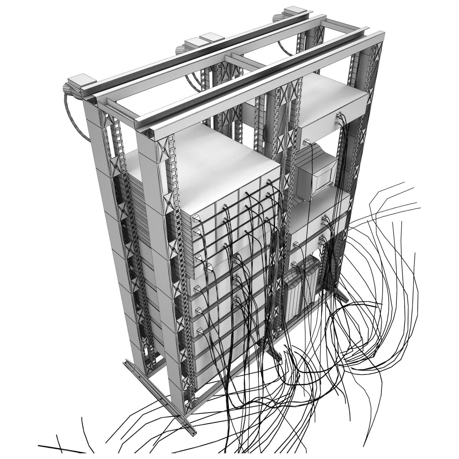 Data Server System Equipment 2 - 3D Model by virtual3d