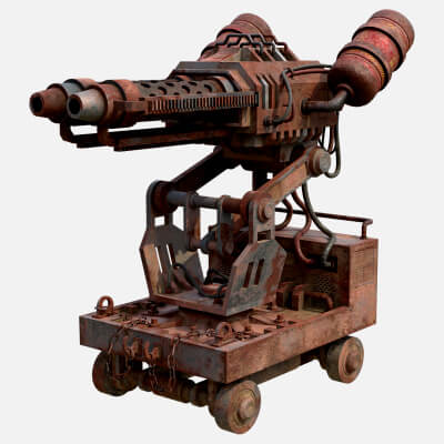 Flamethrower Turret 1 Rusty Grey