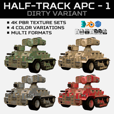 Half-track APC-1-Dirty-4 Colors