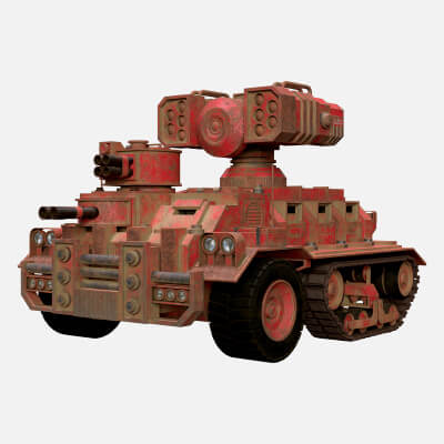 Half-track APC-1-Red-Rusty