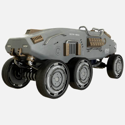 Mars Rover-1 Grey 3D Model by virtual3d