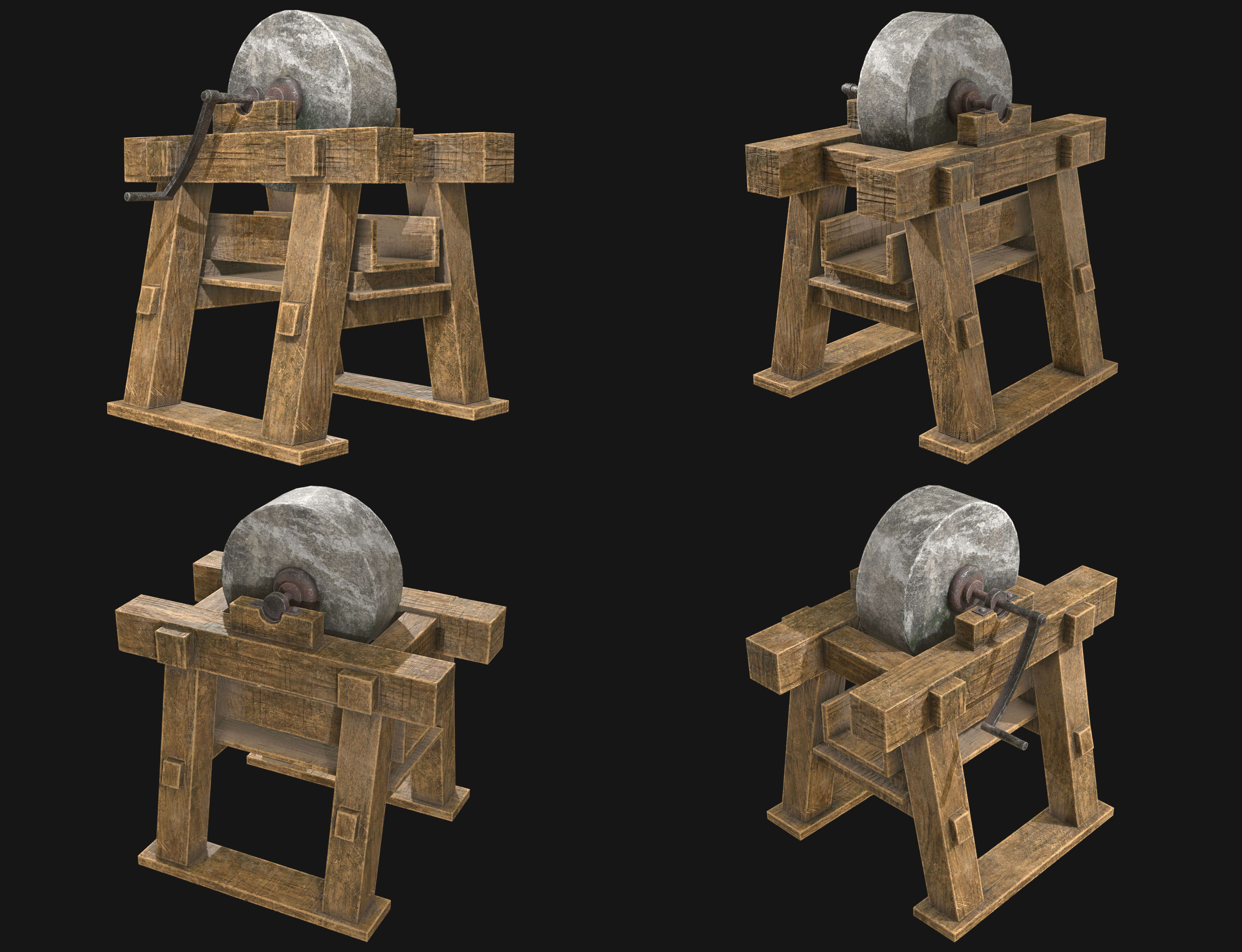 Window Grindstone Old Grindstone 3 - 3D Model by virtual3d
