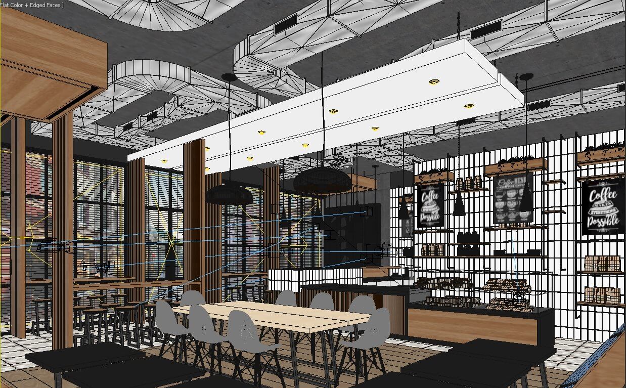 Coffee House Cafe 3D Model by Visuarch