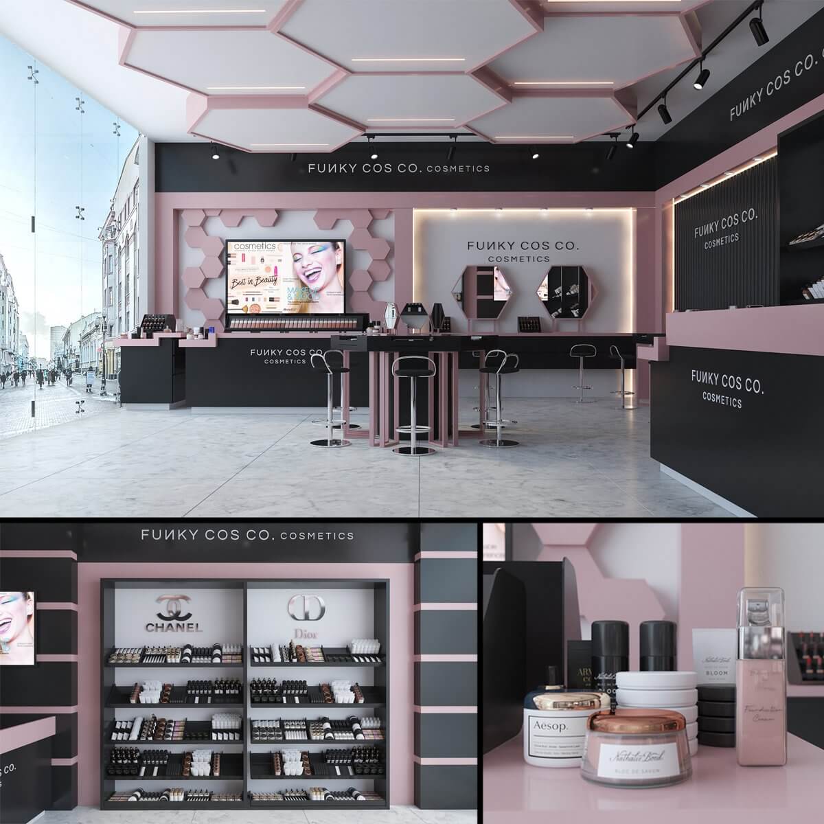 Cosmetics Store 3D Model by Visuarch