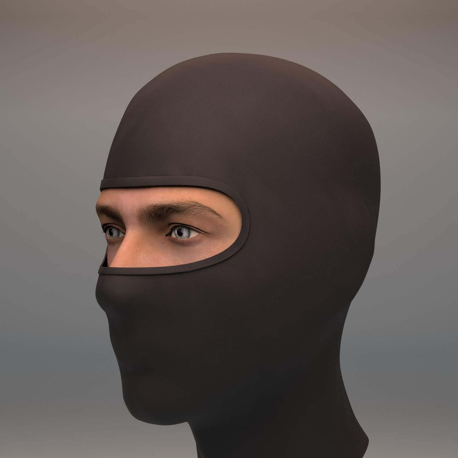 Balaclava Mask (Black) 3D Model by Vitamin