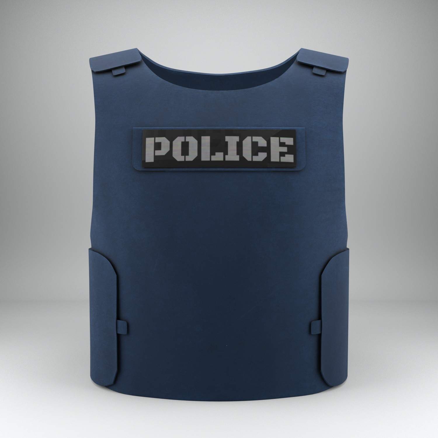 Police Flak Jacket Bullet Proof Vest 3D Model by Vitamin