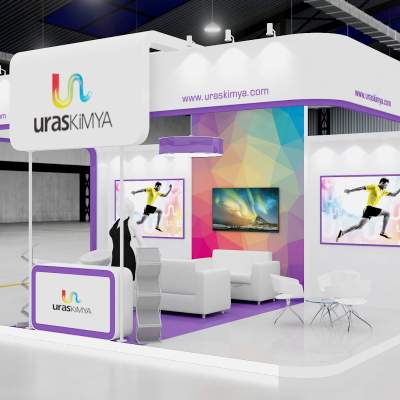 Exhibition Stand 2 Side Open - 3D Model by vivekt478
