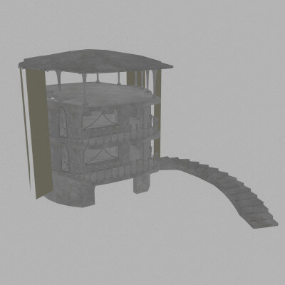 Stone House With Stairs