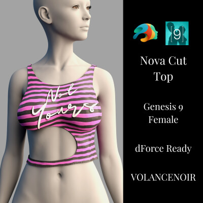Nova Cut Top for Genesis 9 Female dForce