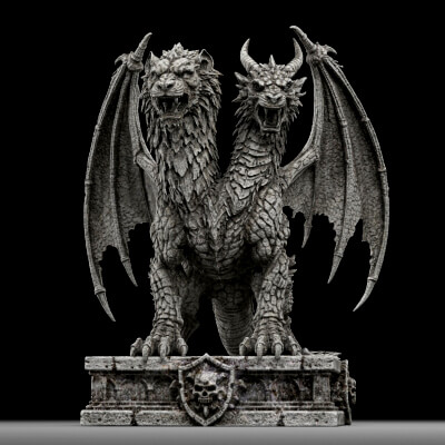 Gothic Chimera Gargoyle Statue