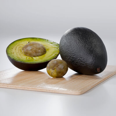 Avocado &ndash Photorealistic PBR Whole and Half with Seed