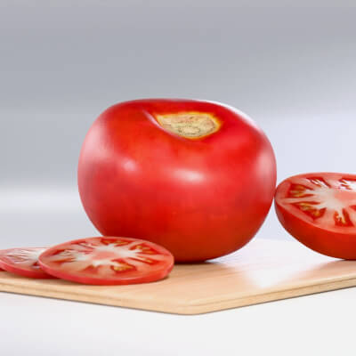 Tomato &ndash Photorealistic PBR Whole Half Slice