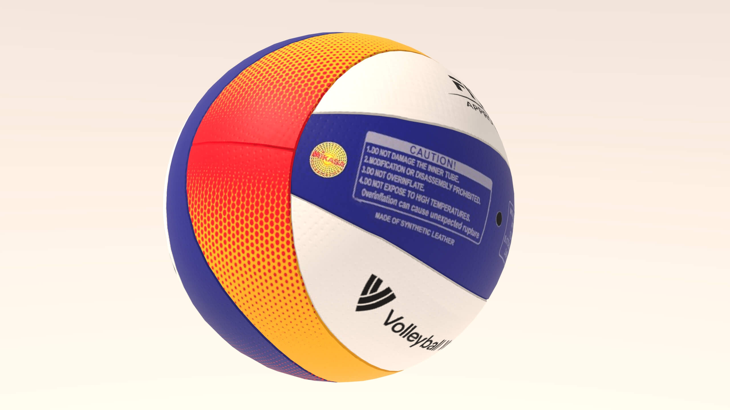 Ova Ball M0002 Beach Volleyball Mikasa 550C Ball - 3D Model by VRA