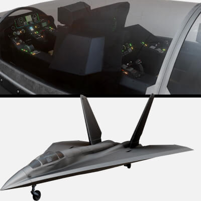 Stealth Fighter Jet 3D Model - Futuristic Military Aircraft