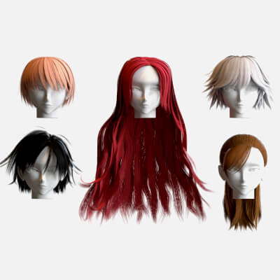 Styled Hair - 01