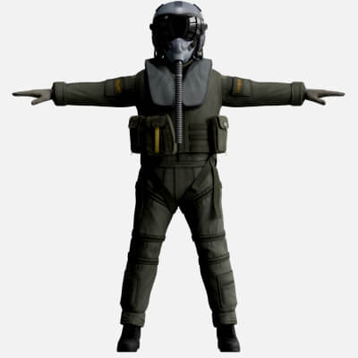 Rigged Military Fighter Pilot