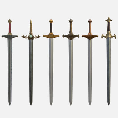 Sword Collection Low Poly