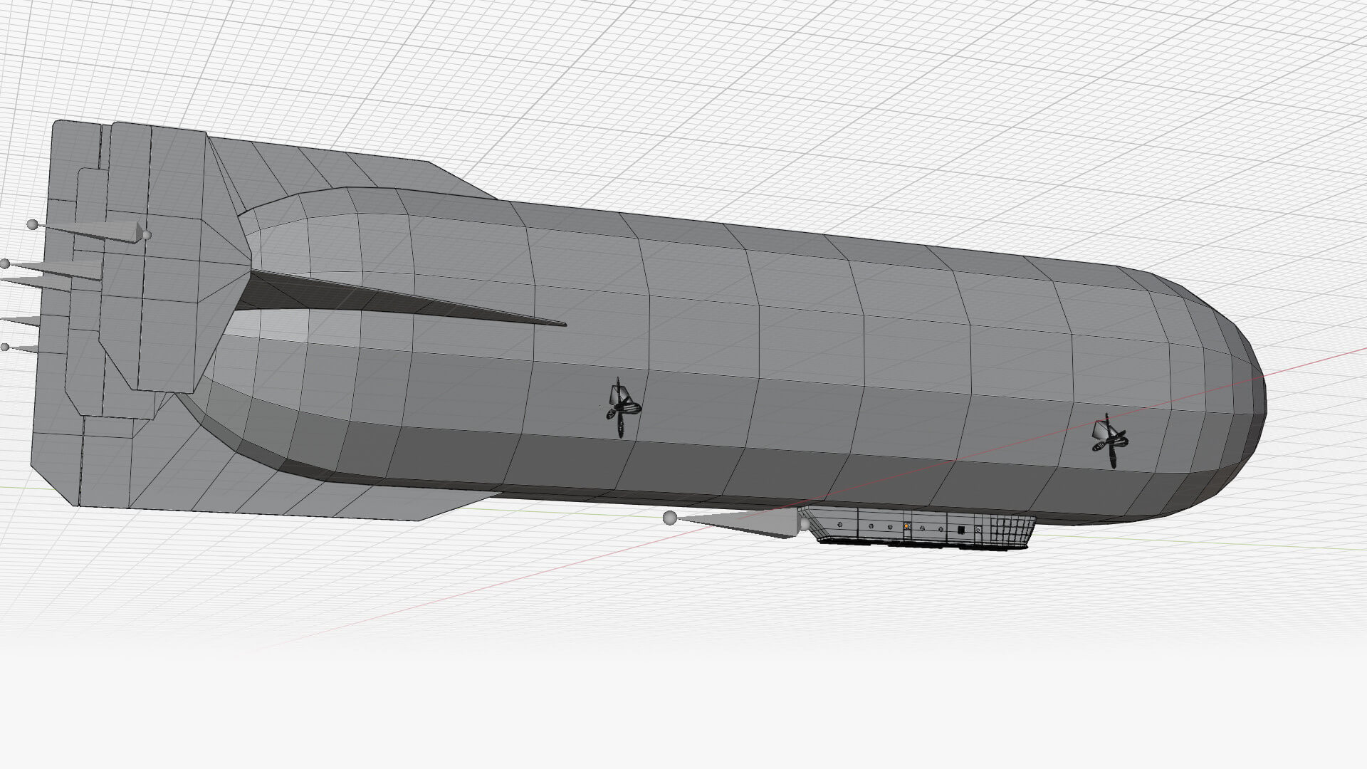 Zeppelin Airship - 3D Model by VRTOON