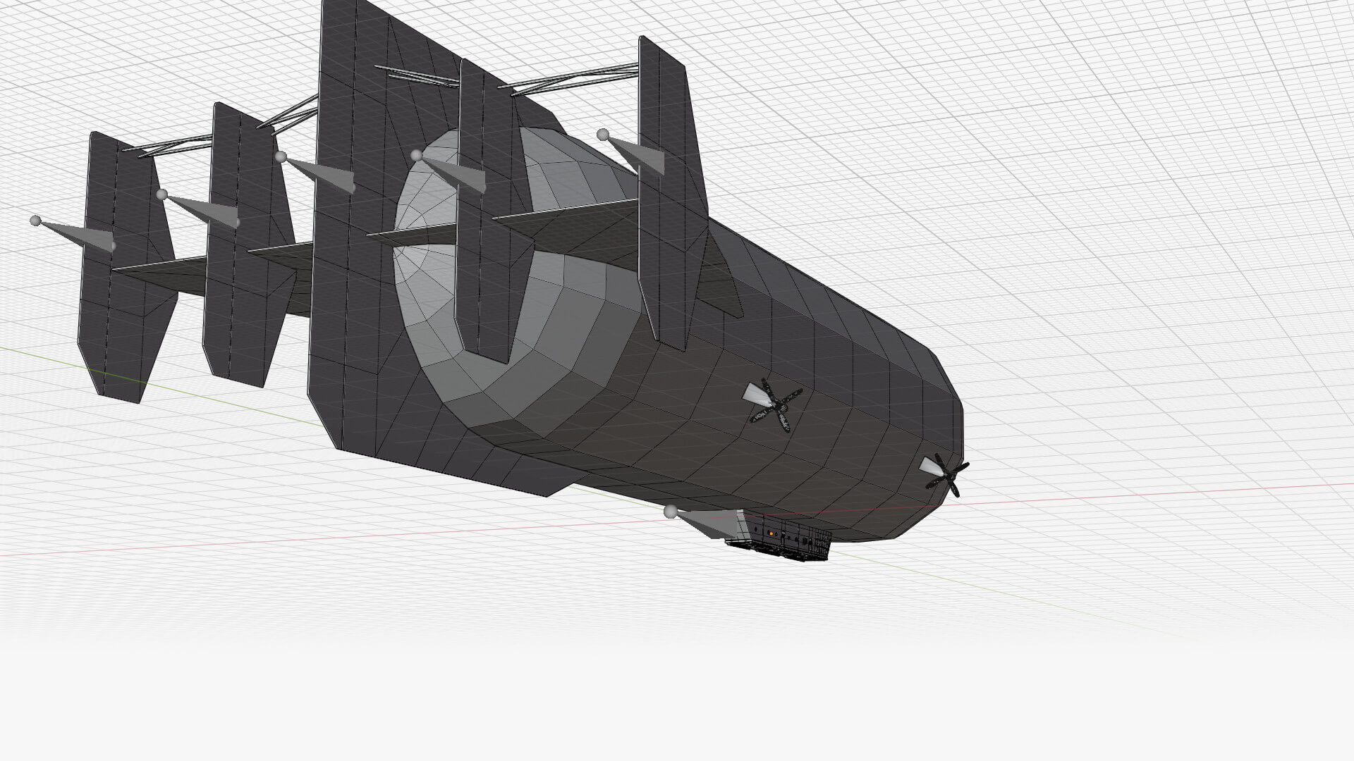 Zeppelin Airship 3D Model by VRTOON