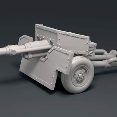 Printable Automatic Cannon - 3D Model by vvoitec