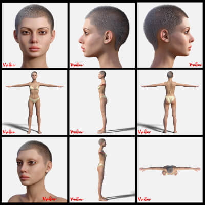 9 Female References for Sculpting or Modeling