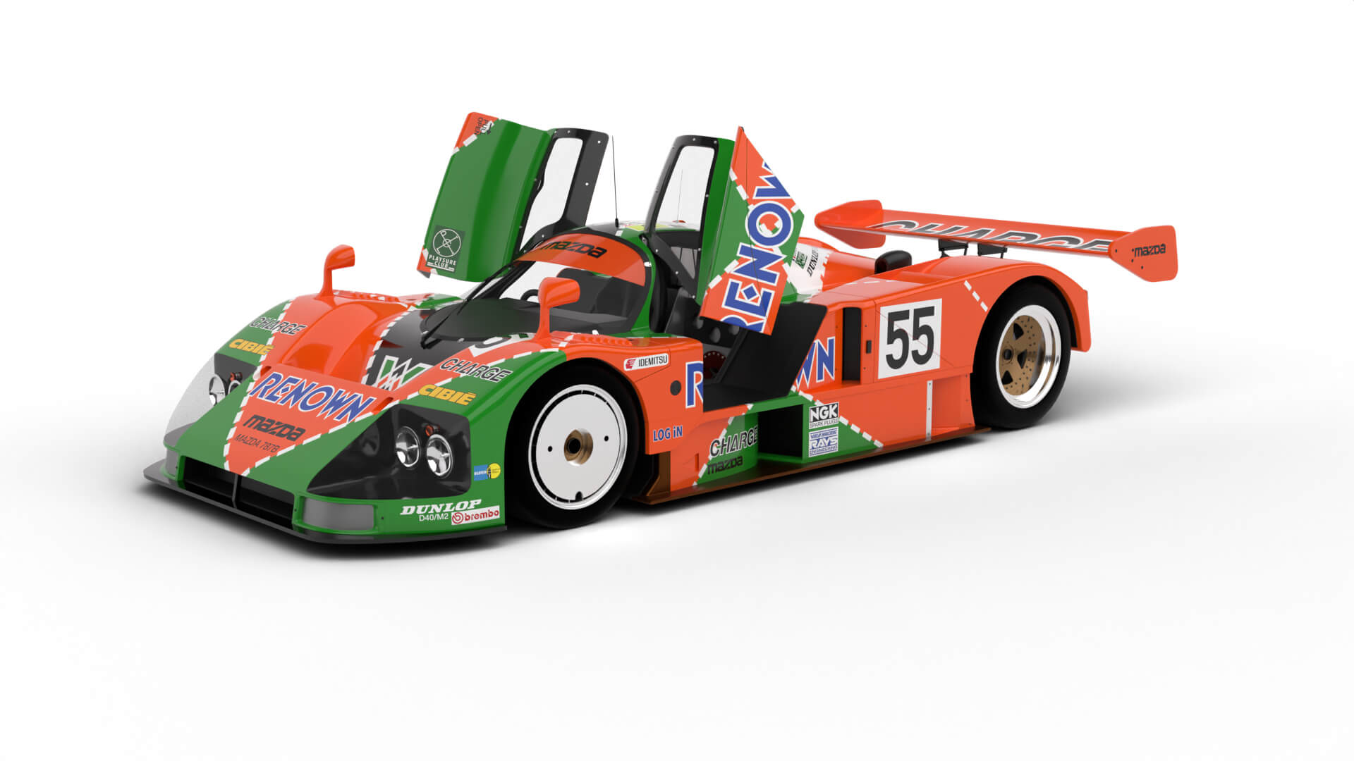 Mazda 787B #55 24h LeMans Racing 1991 HQ 3d model by W modeling studio