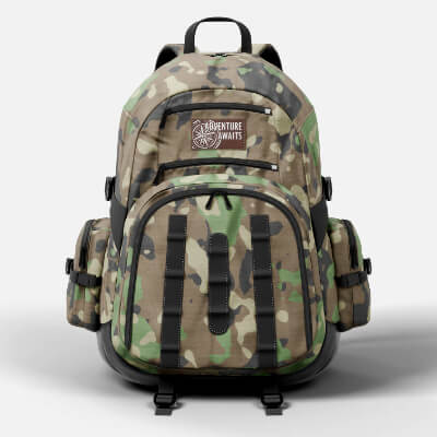 Adventure Awaits - Realistic Camouflage Backpack