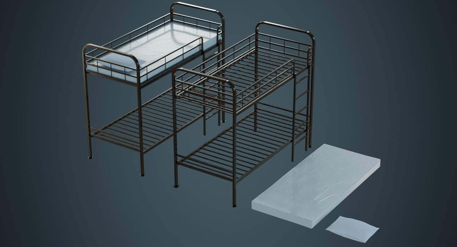 Bunk Bed 3A 3D Model by