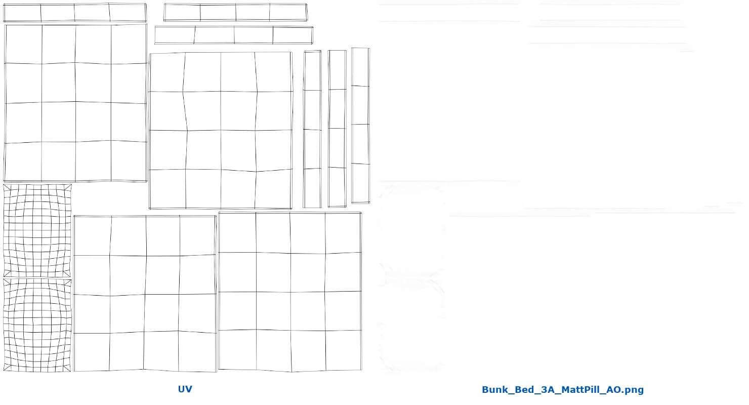 Bunk Bed 3A 3D Model by