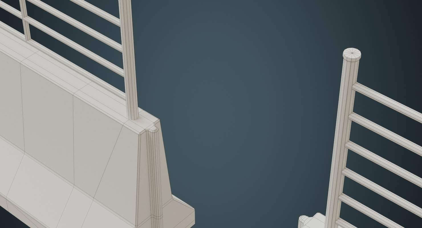 Concrete Barrier 2C - 3D Model by weeray