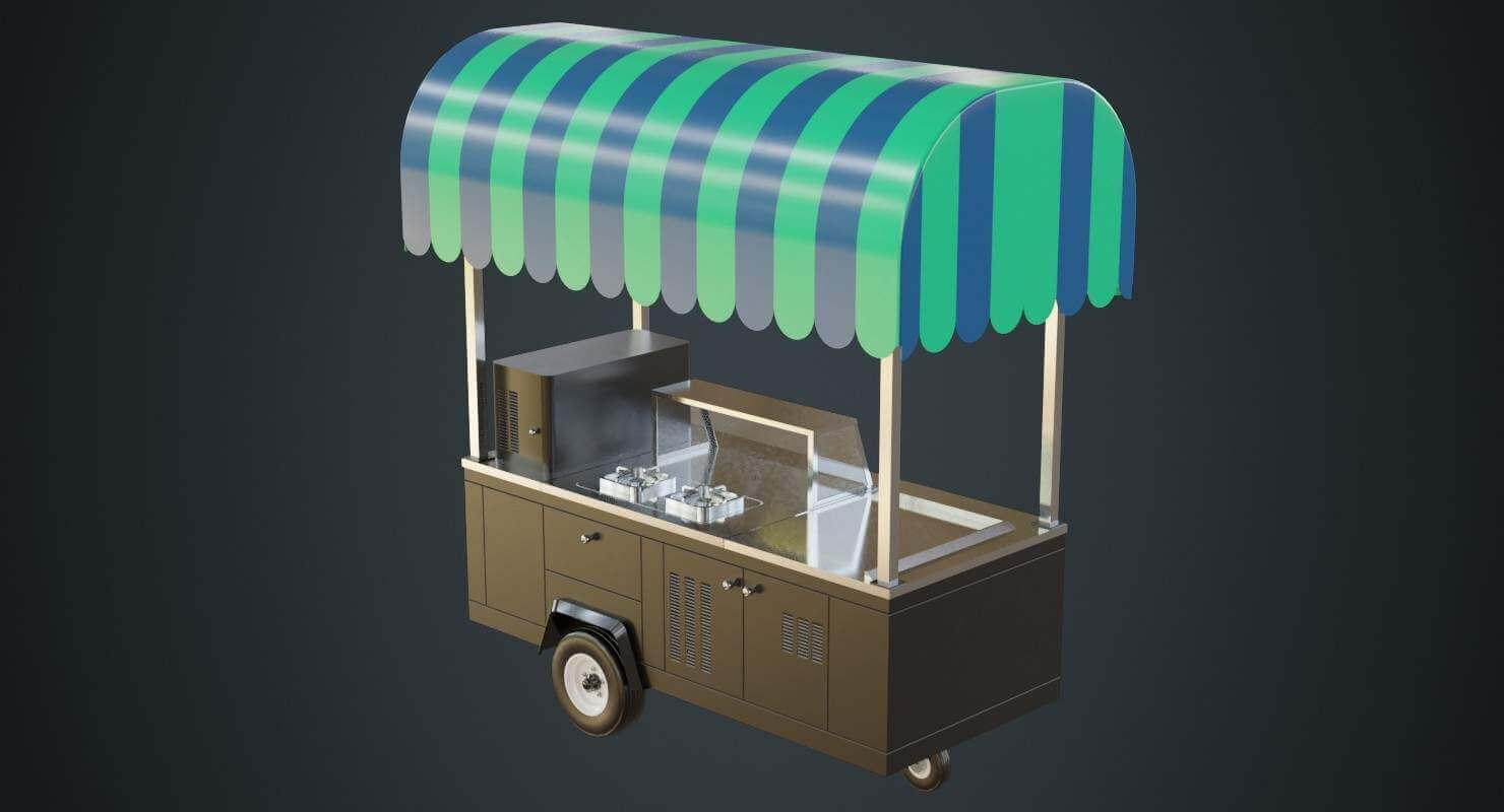 Food Cart 3D Model