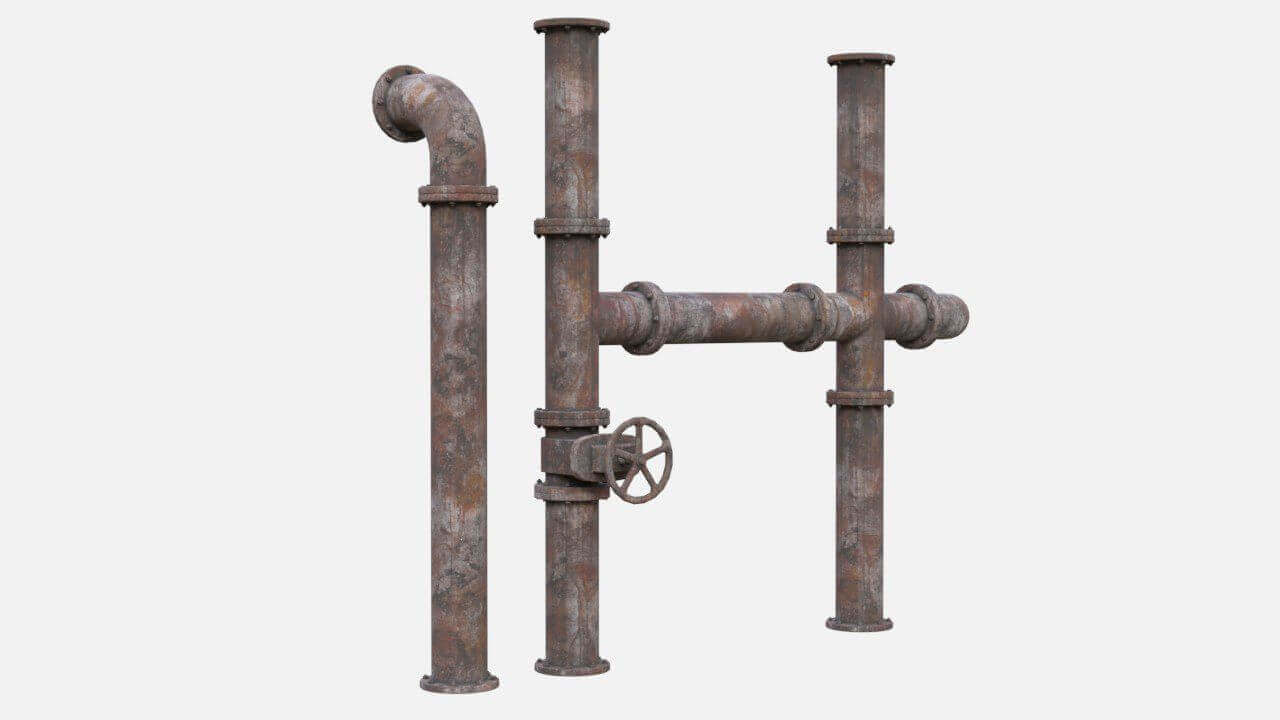 Industrial Pipes 3D Model by weeray