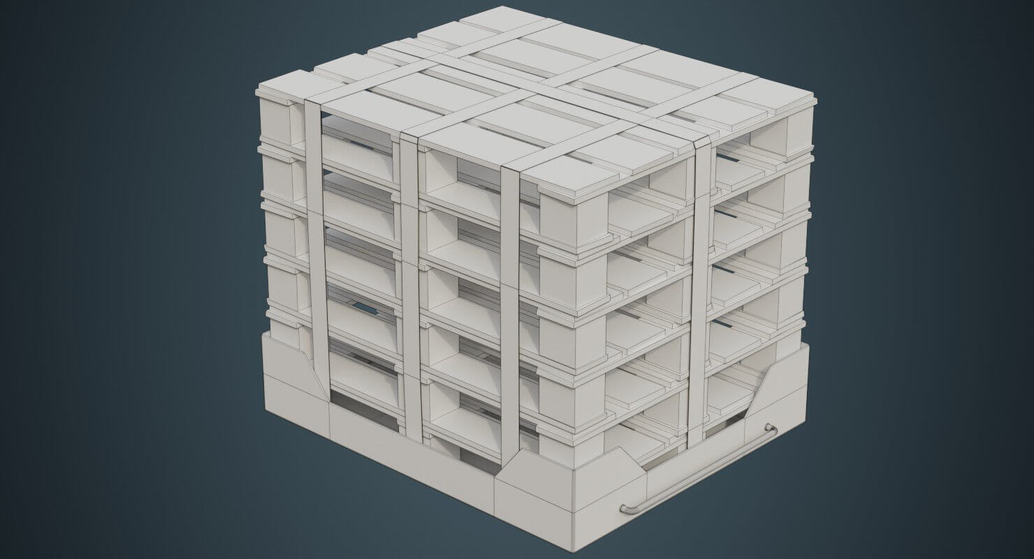 Pallet Rack 1A - 3D Model by weeray