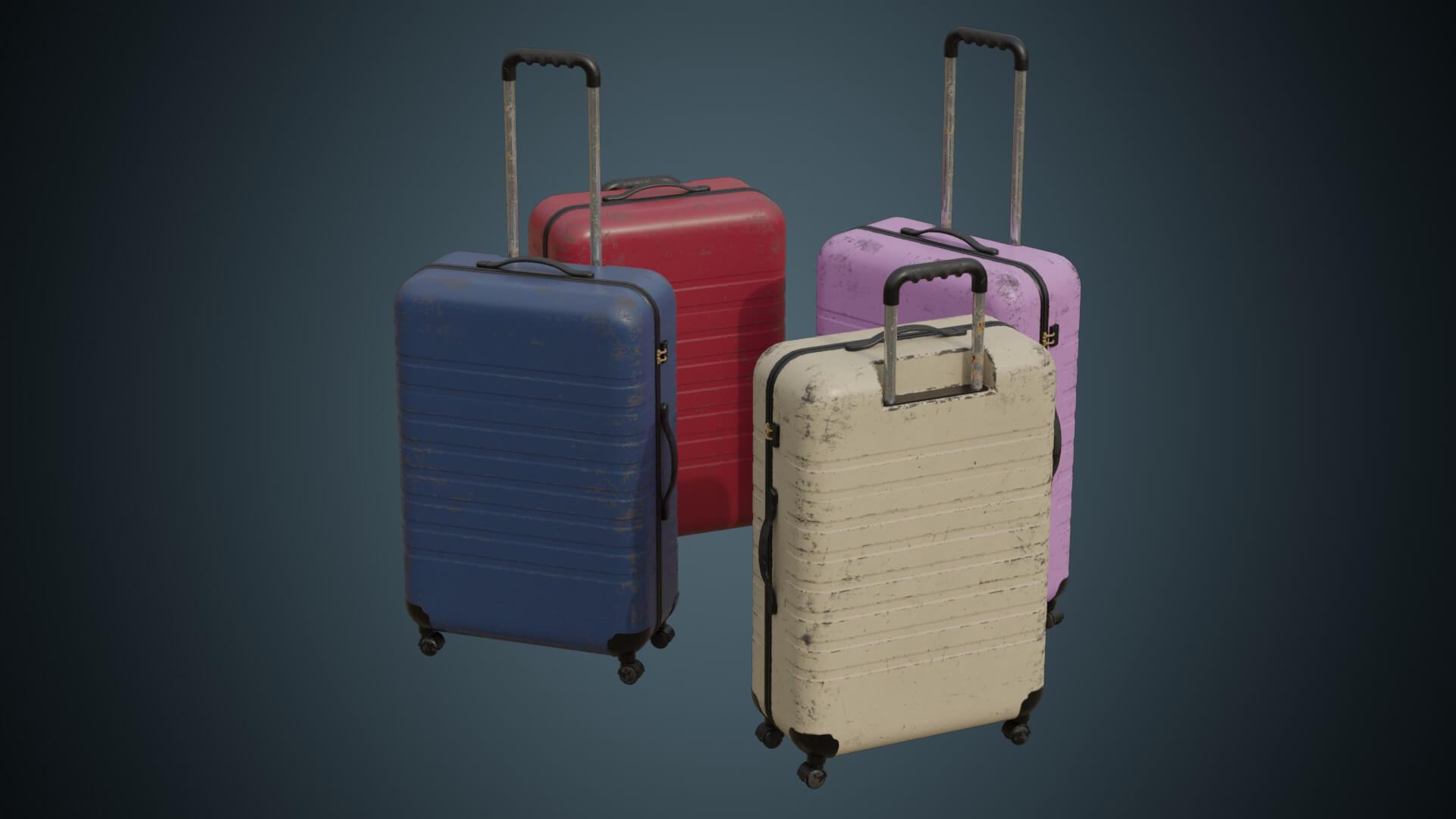 Rolling Suitcase 1B 3D Model by weeray