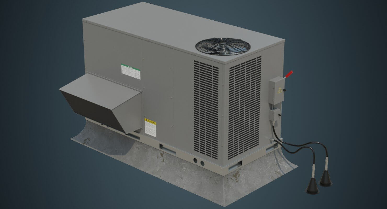 Rooftop AC Unit 2A 3D Model by weeray