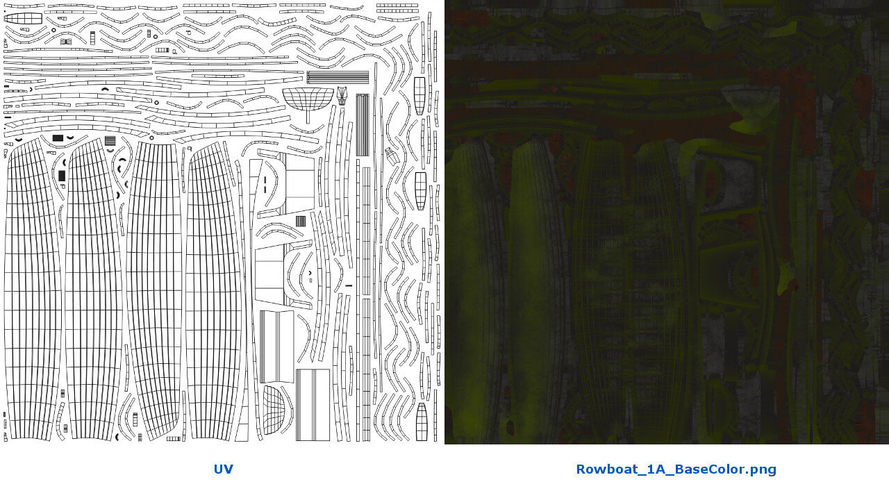 rowboat old 3d model