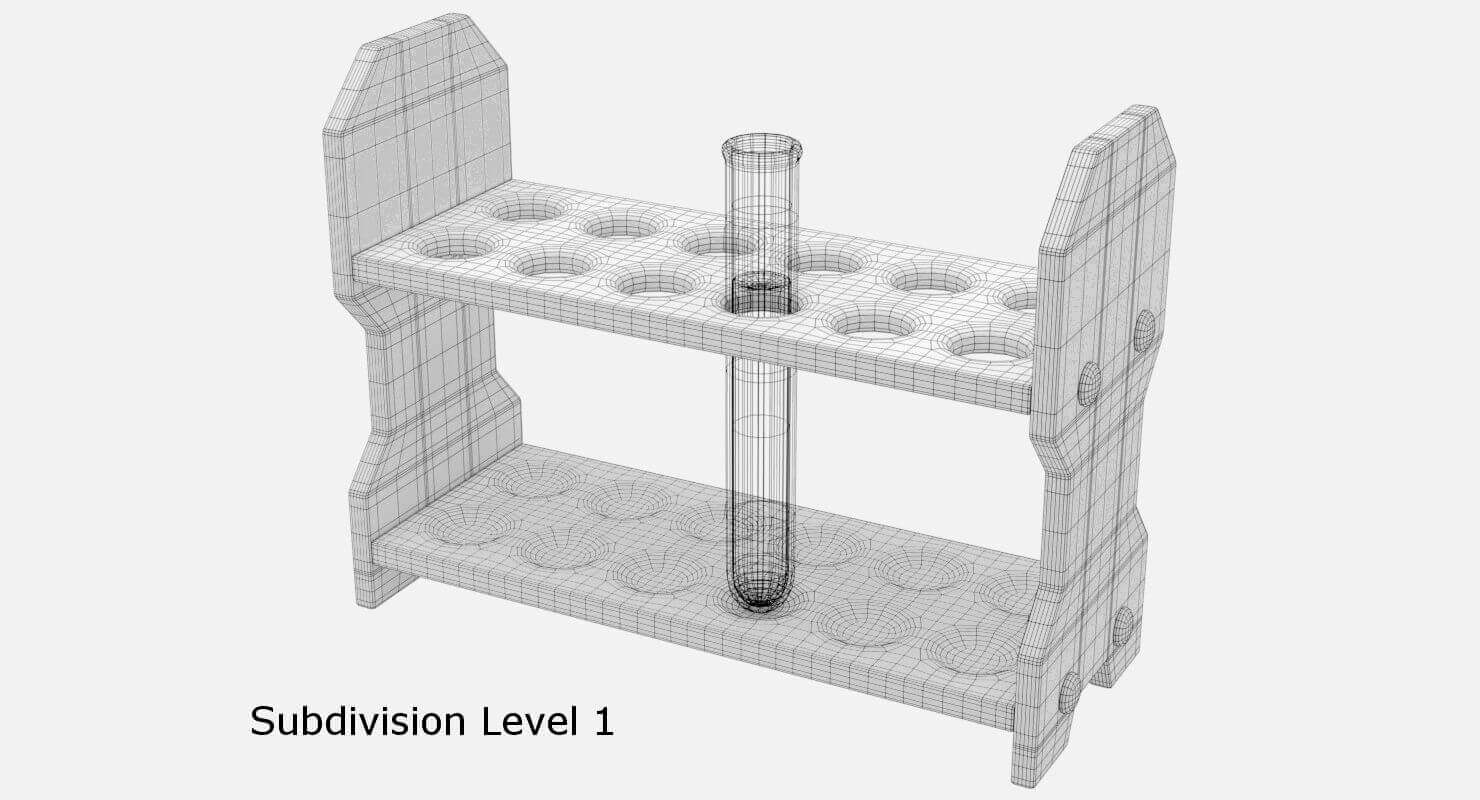 Test Tube Rack 3D Model by weeray