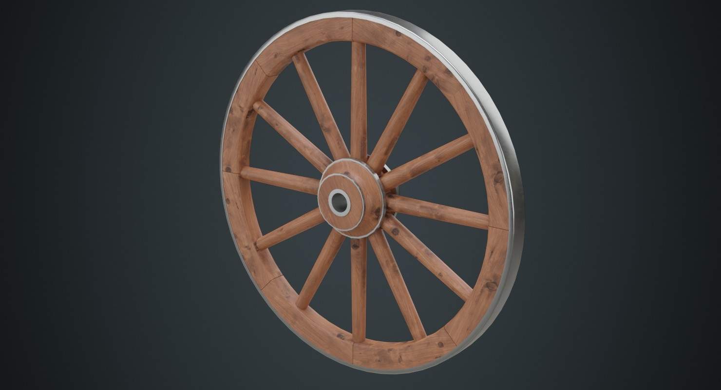 Wagon Wheel 3D Model by weeray