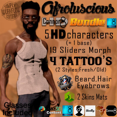 Afroluscious G8M-Connor 8 HD Bundle Base