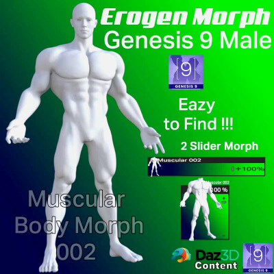 Erogen Morph G9M-Muscular Body Morph 002 Daz Content by wentley