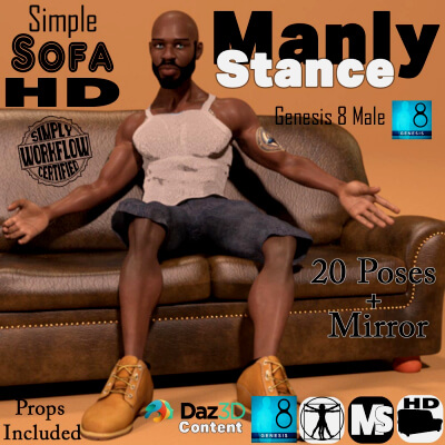 Manly Stance - G8M Simple Sofa HD Vol 1