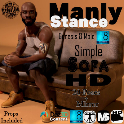 Manly Stance - G8M Simple Sofa HD Vol 2