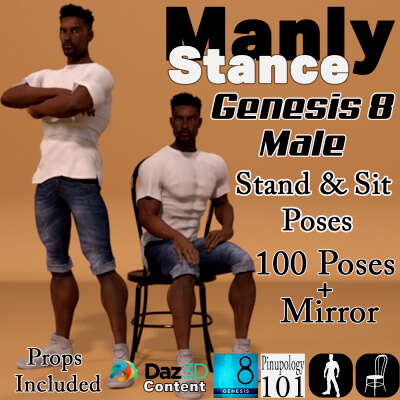 Manly Stance-G8M Standing &amp Chair Bundle