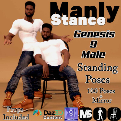 Manly Stance-G9M Standing &amp Chair Bundle