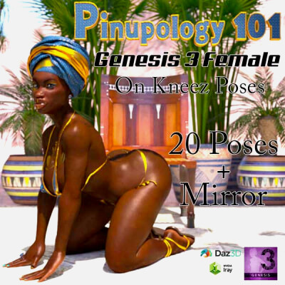 Pinupology 101 for G3F-On Kneez Poses 1 by wentley