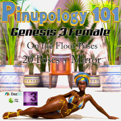 Pinupology 101 for G3F-On The Floor Poses 1 by wentley