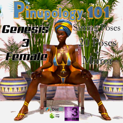 Pinupology 101 for G3F-Sitting Poses 1 by wentley