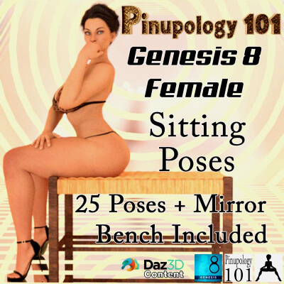 Pinupology 101 for G8F-Sitting Poses 3 by wentley
