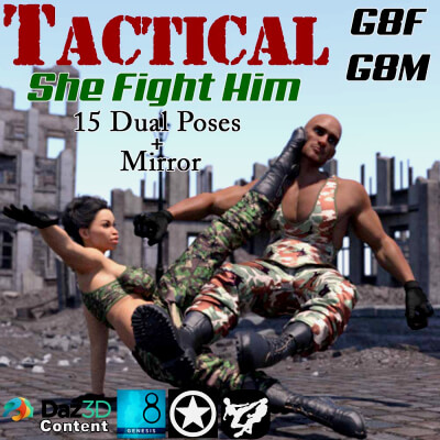 Tactical Poses  She Fight Him G8F-G8M Vol 2